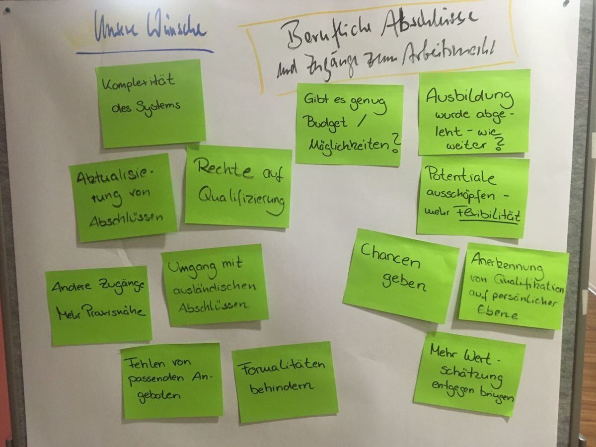 Berufliche Abschlüsse und Zugänge zum Arbeitsmarkt